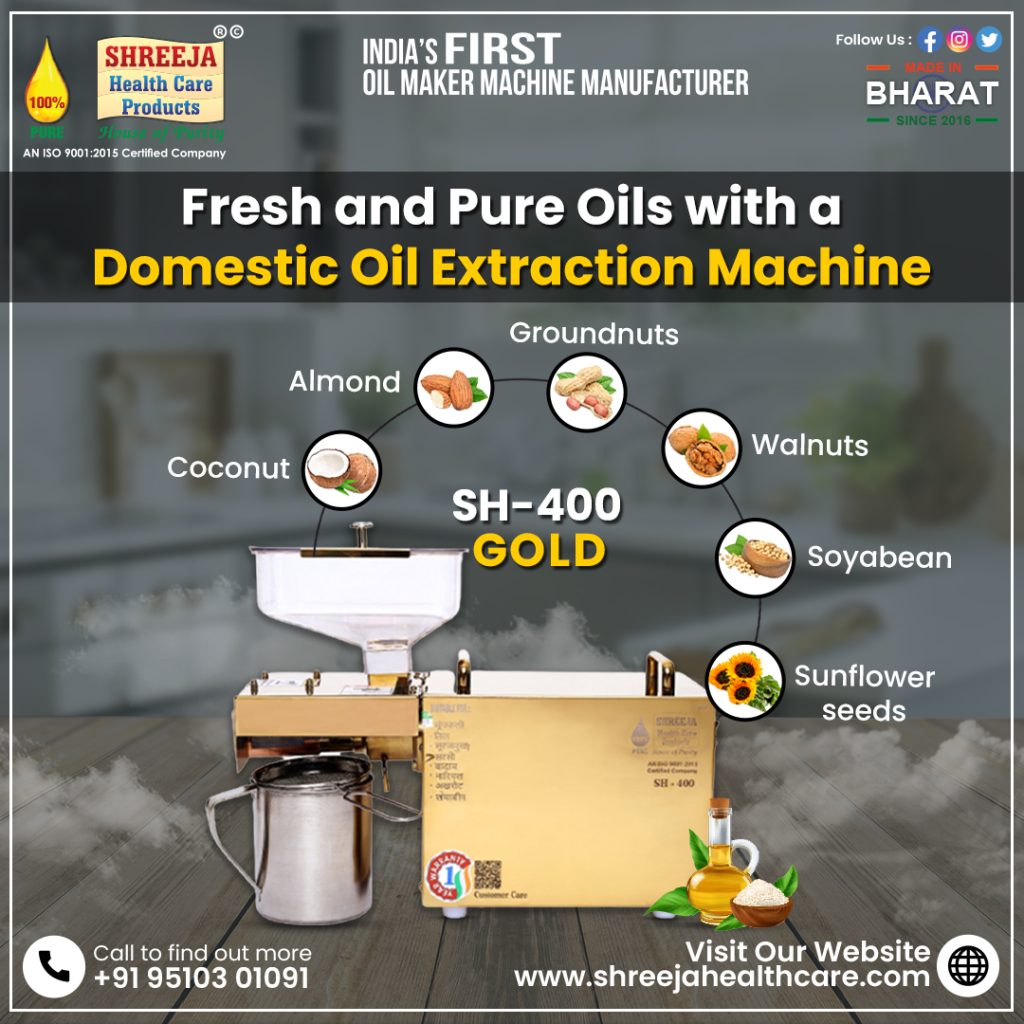 Fresh and Pure Oils with a Domestic Oil Extraction Machine